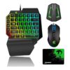 Teclado y ratón para juegos combinados con cable de 39