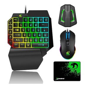 Teclado y ratón para juegos combinados con cable de 39
