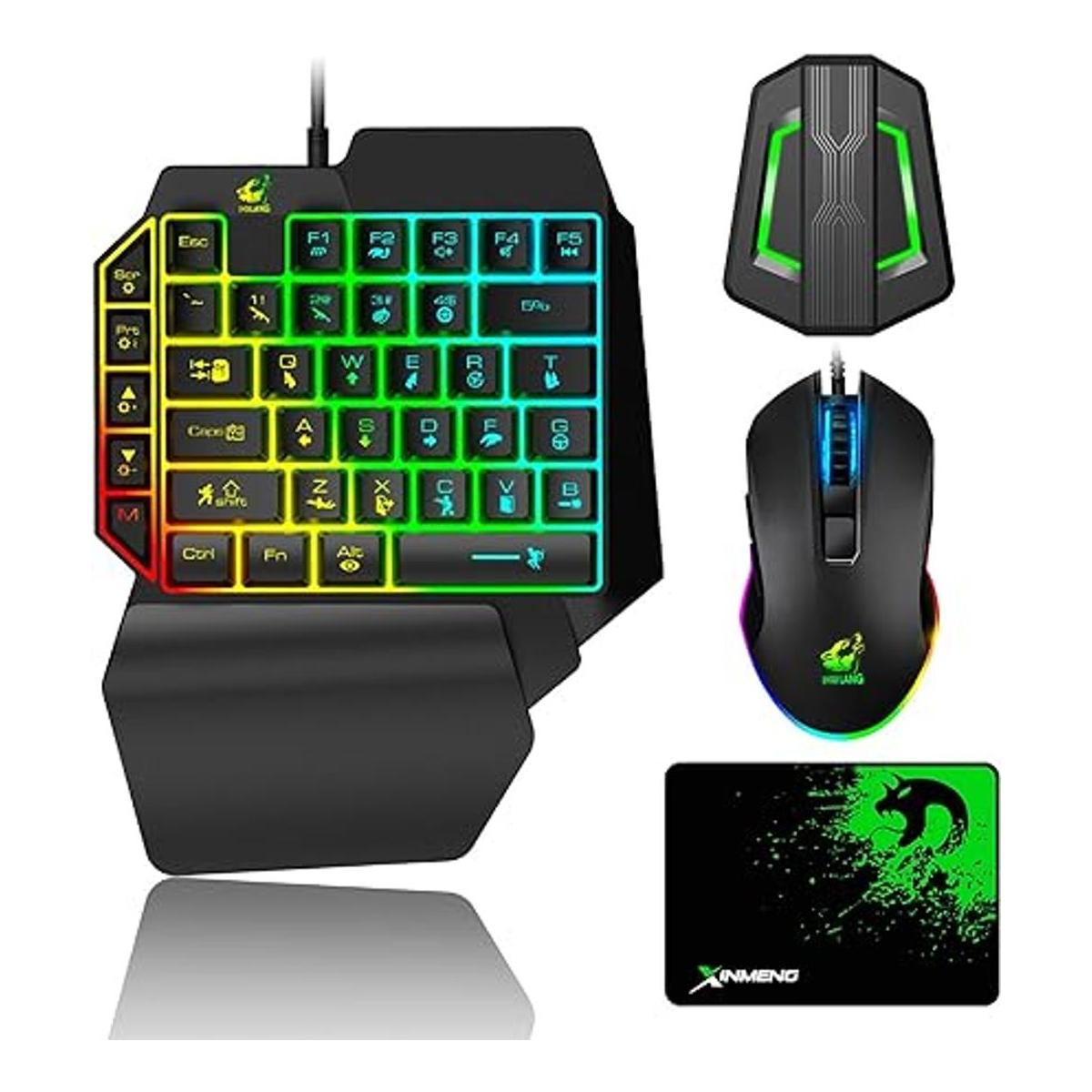 Teclado y ratón para juegos combinados con cable de 39