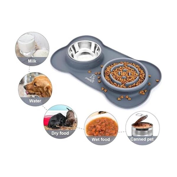 Pecute Cuenco para perro con alimentador lento y evita la_5