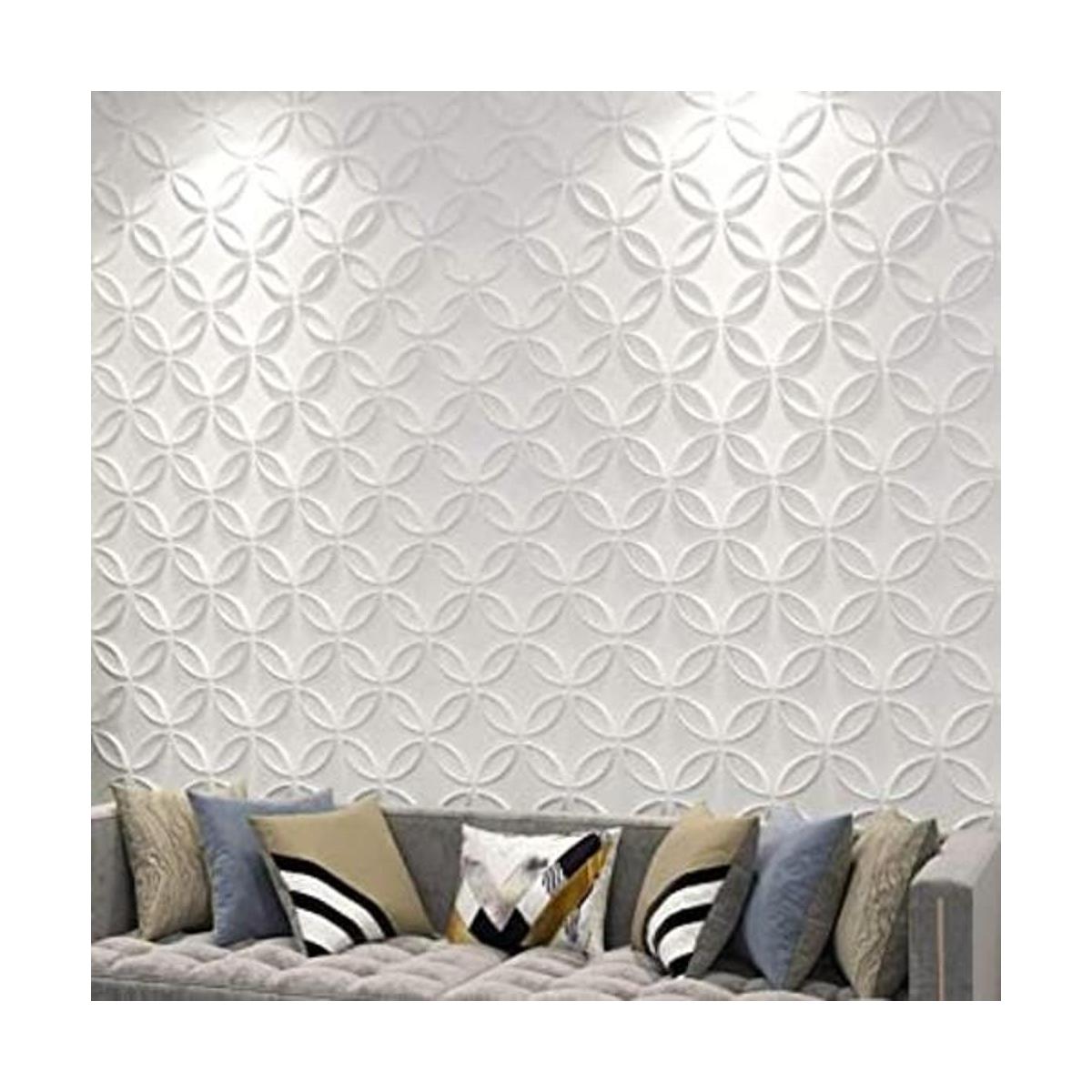 Art3d Panel de pared 3D de PVC con círculos entrelazados