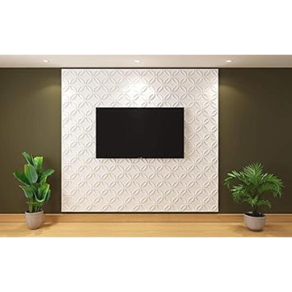 Art3d Panel de pared 3D de PVC con círculos entrelazados