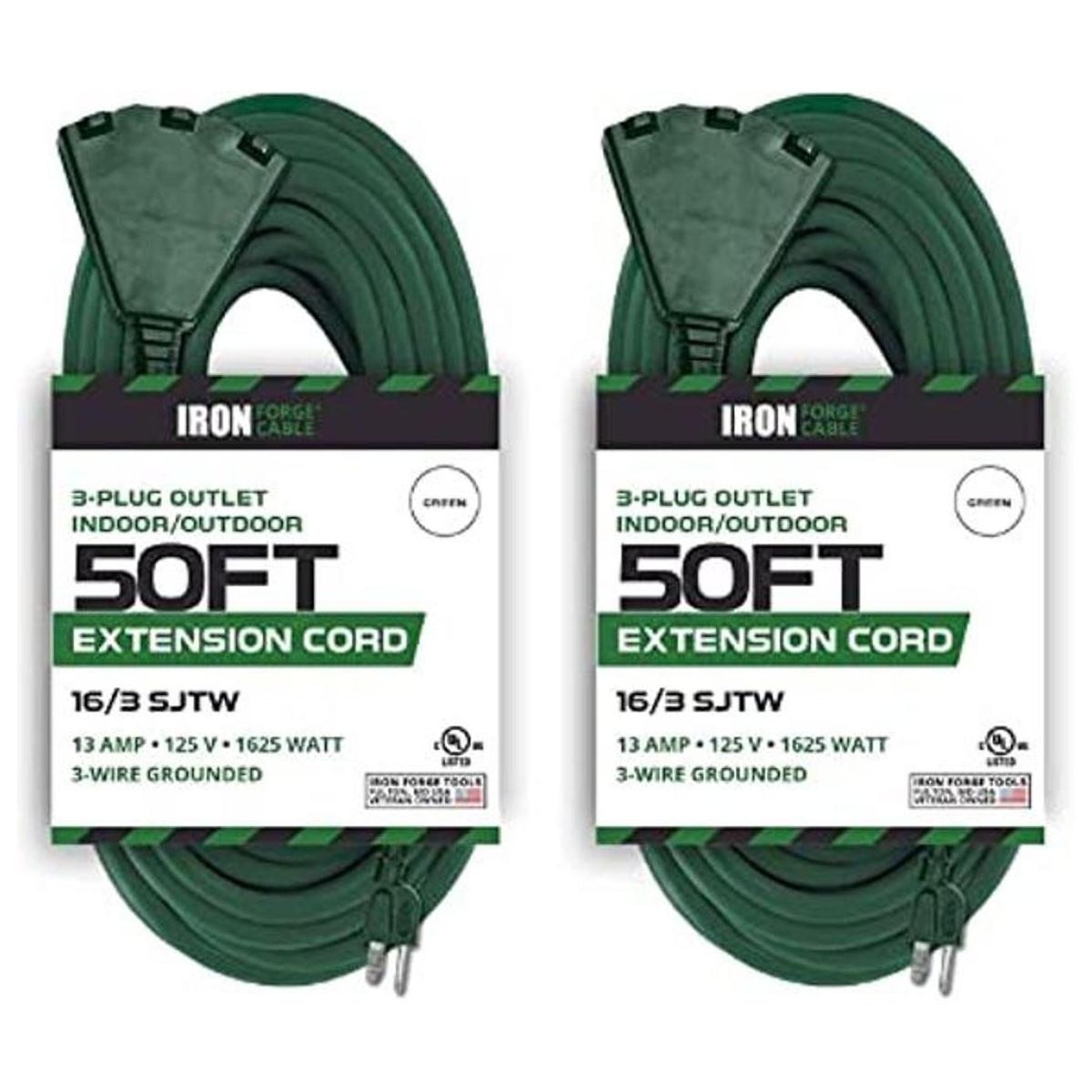 Paquete de 2 cables de extensión para exteriores de 50