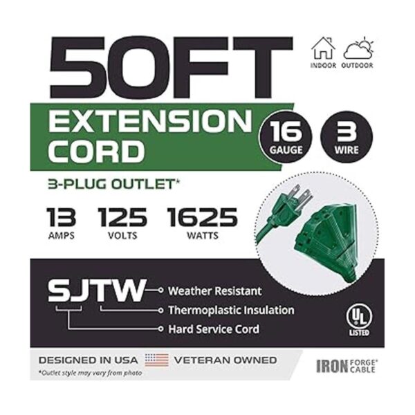 Paquete de 2 cables de extensión para exteriores de 50_2