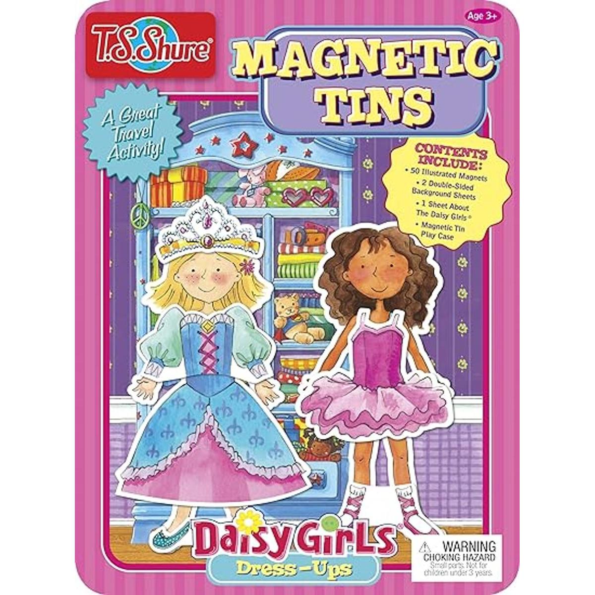 Bendon Daisy Girls Dress Up Magnetic Tin Playset with 3
