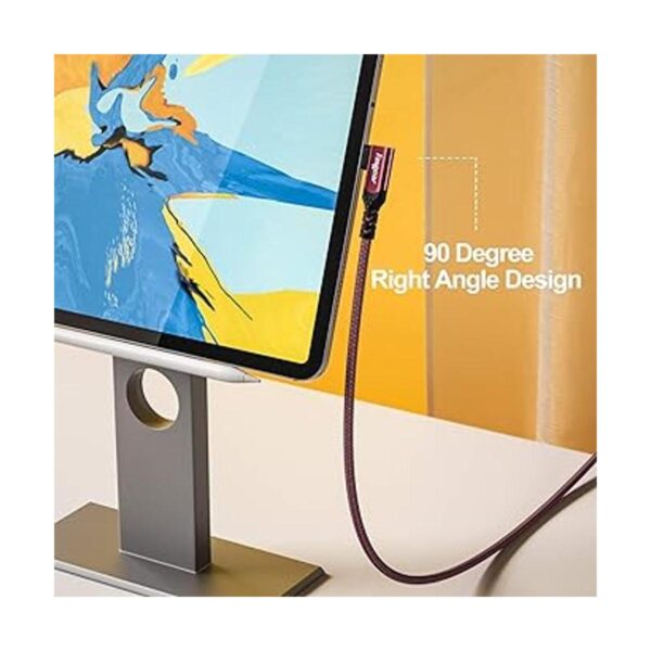 Cable USB C a USB C 3.1 Gen 2 de 6 pies 90 grados tipo C_4