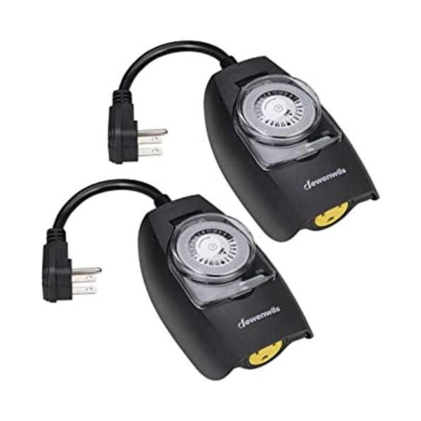 DEWENWILS Temporizador de luz para exteriores impermeable_1