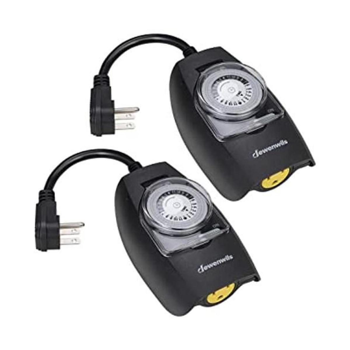 DEWENWILS Temporizador de luz para exteriores impermeable