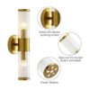 Aplique de pared dorado para baño aplique Morden para_4