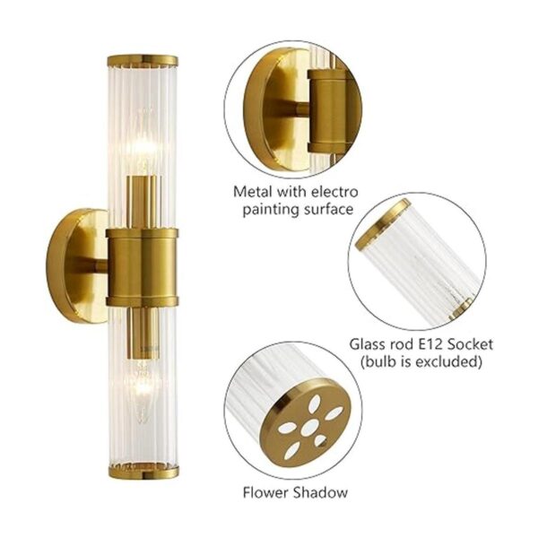 Aplique de pared dorado para baño aplique Morden para_4