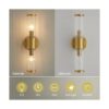 Aplique de pared dorado para baño aplique Morden para_3
