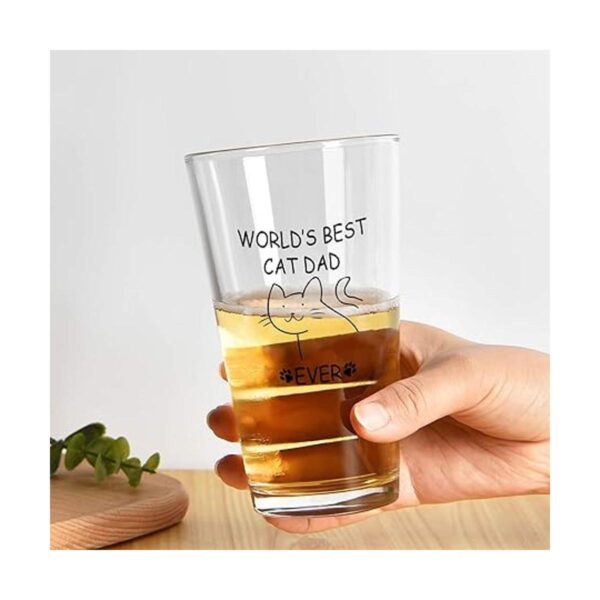 Copa de cerveza de Worlds Best Cat Dad Ever Idea de