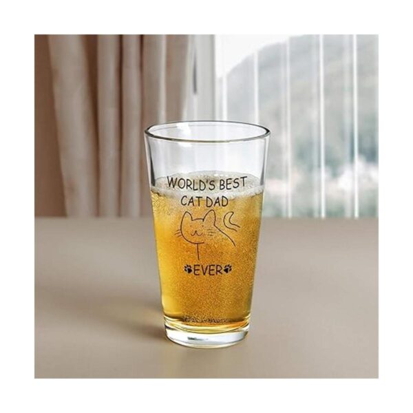 Copa de cerveza de Worlds Best Cat Dad Ever Idea de