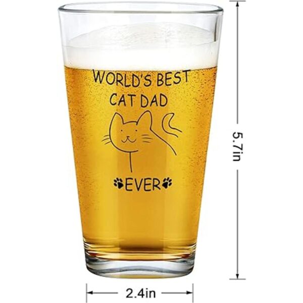 Copa de cerveza de Worlds Best Cat Dad Ever Idea de