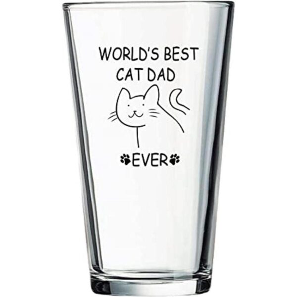 Copa de cerveza de Worlds Best Cat Dad Ever Idea de