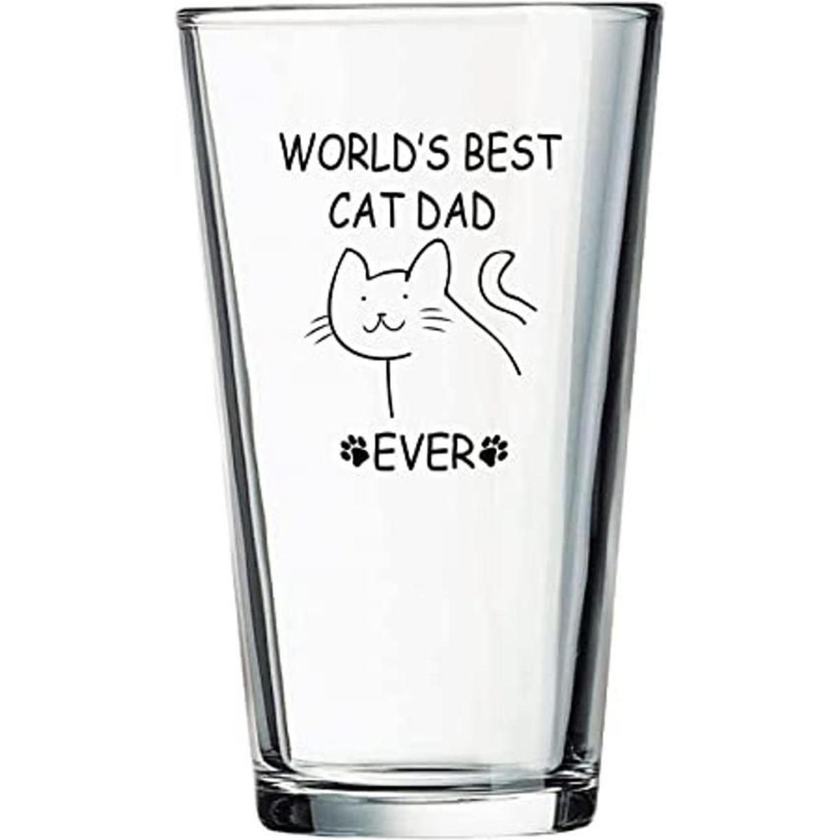 Copa de cerveza de Worlds Best Cat Dad Ever Idea de