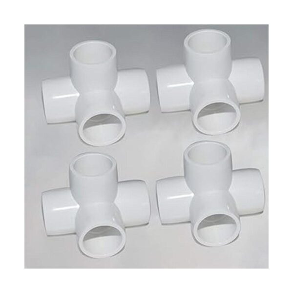 Paquete de 15 piezas de accesorios de PVC de 4 vías de 34_3