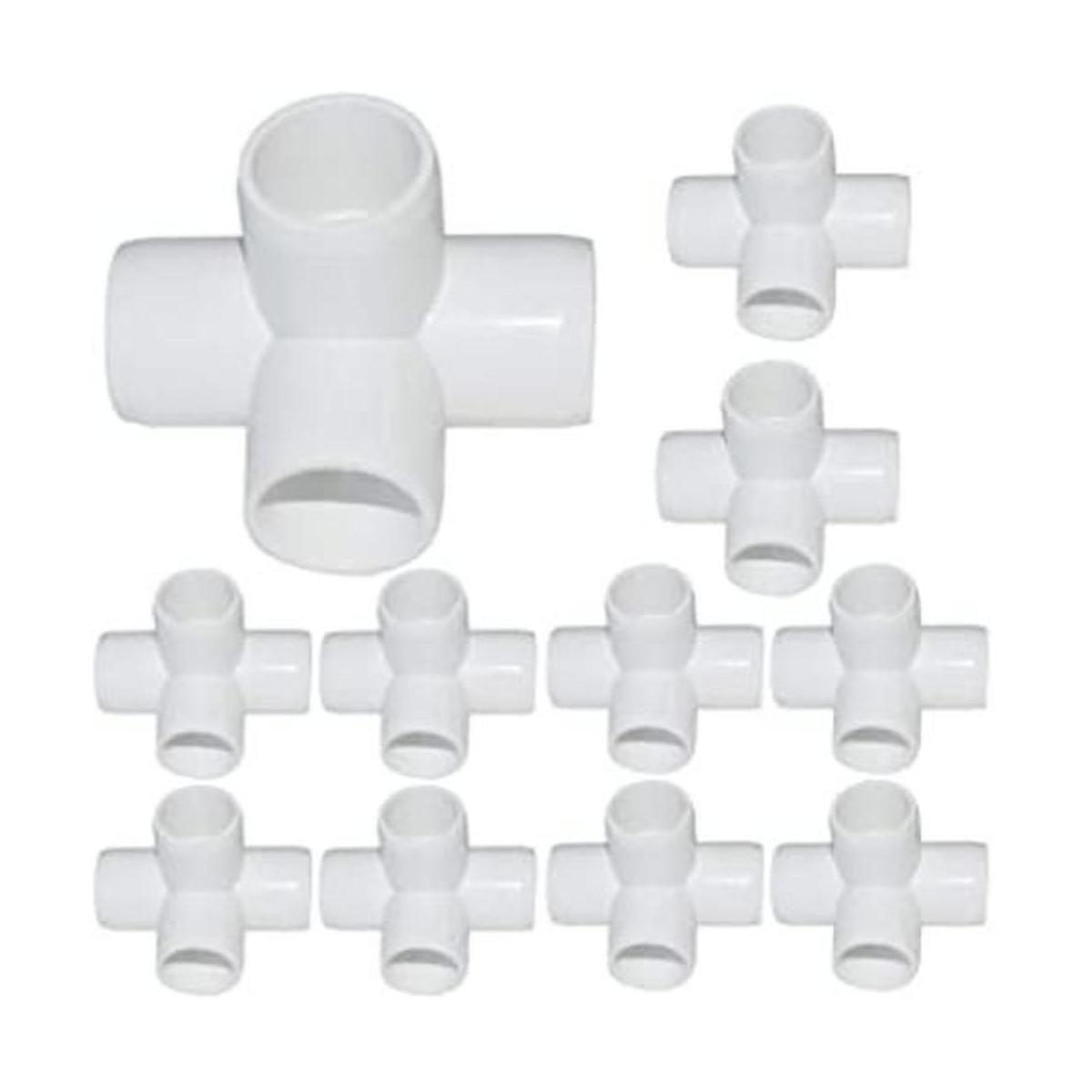 Paquete de 15 piezas de accesorios de PVC de 4 vías de 34