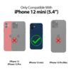 Goospery Funda tipo cartera para iPhone 12 Mini con_4
