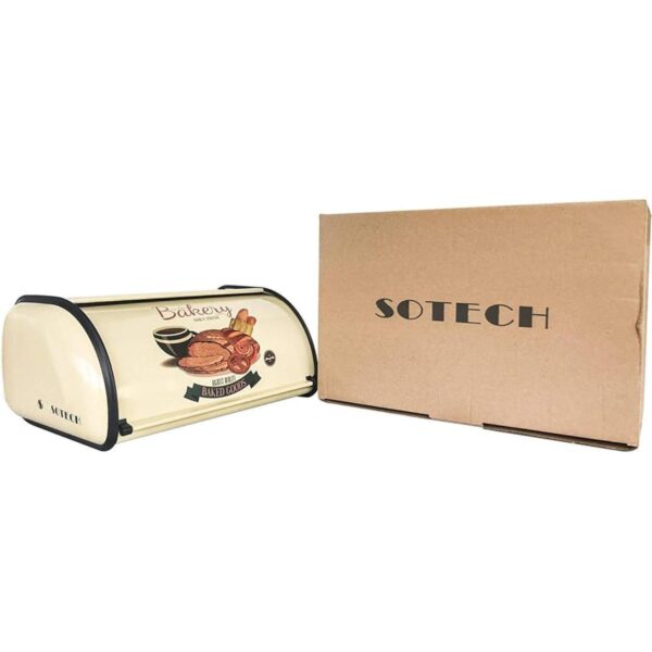 Caja de pan de cocina contenedor de metal inoxidable para_3