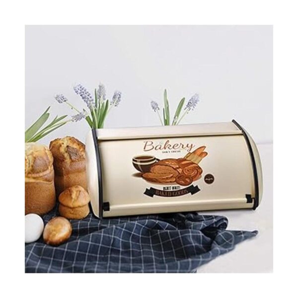 Caja de pan de cocina contenedor de metal inoxidable para_5