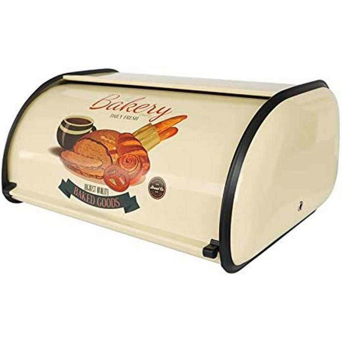 Caja de pan de cocina contenedor de metal inoxidable para