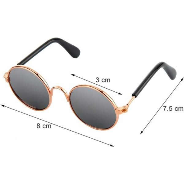 Gafas de sol redondas de metal para mascotas 10 unidades
