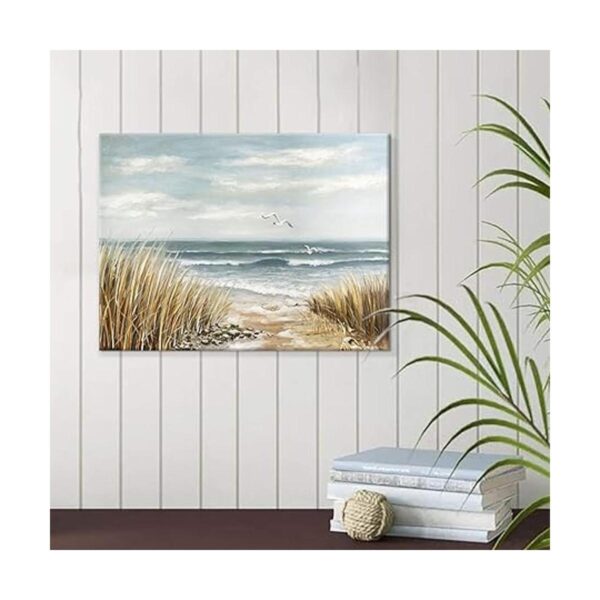 Pintura abstracta de playa para pared obra de arte