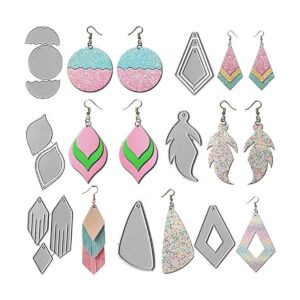 Juego de 9 piezas de aretes troquelados aretes de gota
