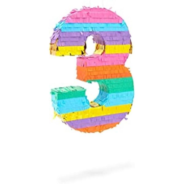 Piñata pequeña de arcoíris número 3 para fiesta de_1