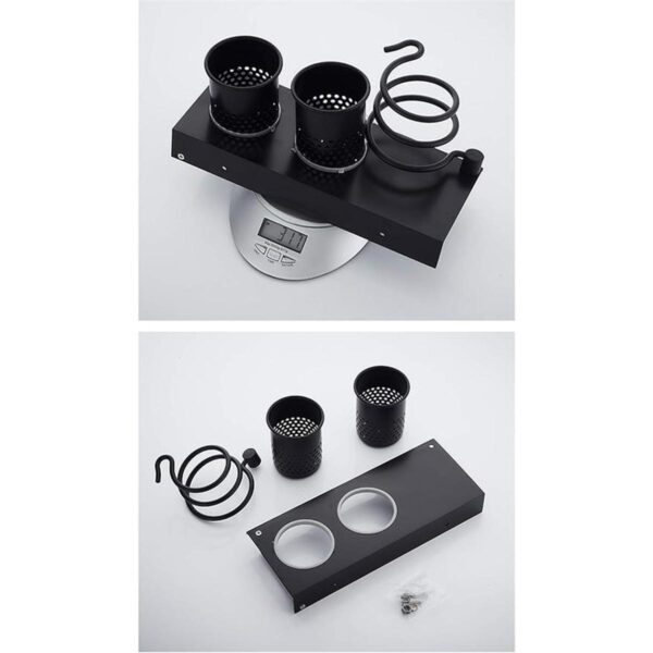 Homwel Soporte de pared para secador de pelo organizador_4