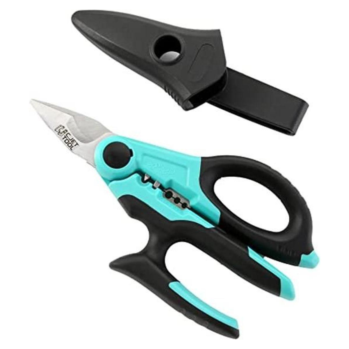 C.Jet Tijeras de electricista profesional de acero