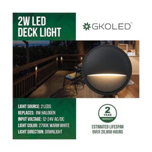 GKOLED Paquete de 12 luces LED de bajo voltaje luces de_2