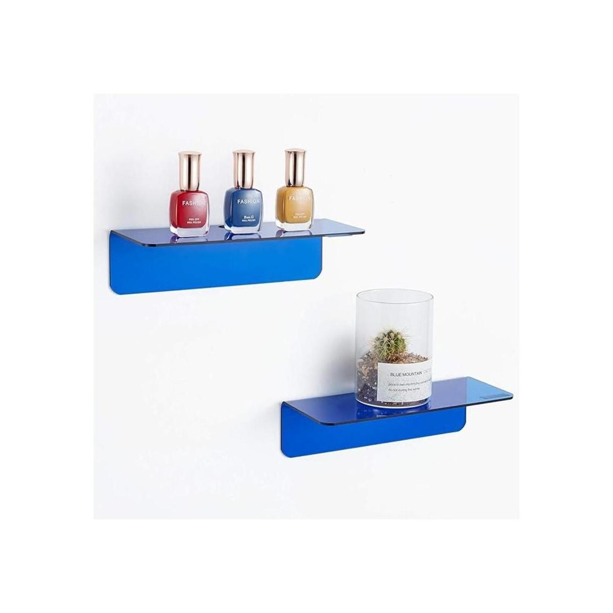 OAPRIRE Juego de 2 estantes de pared flotantes pequeños