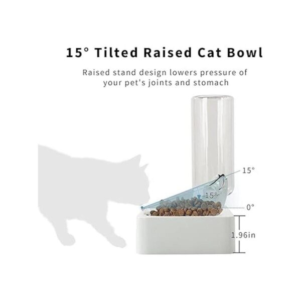 Marchul Tilted Cat Food Bowl Set Raised Cat Bowls for_4