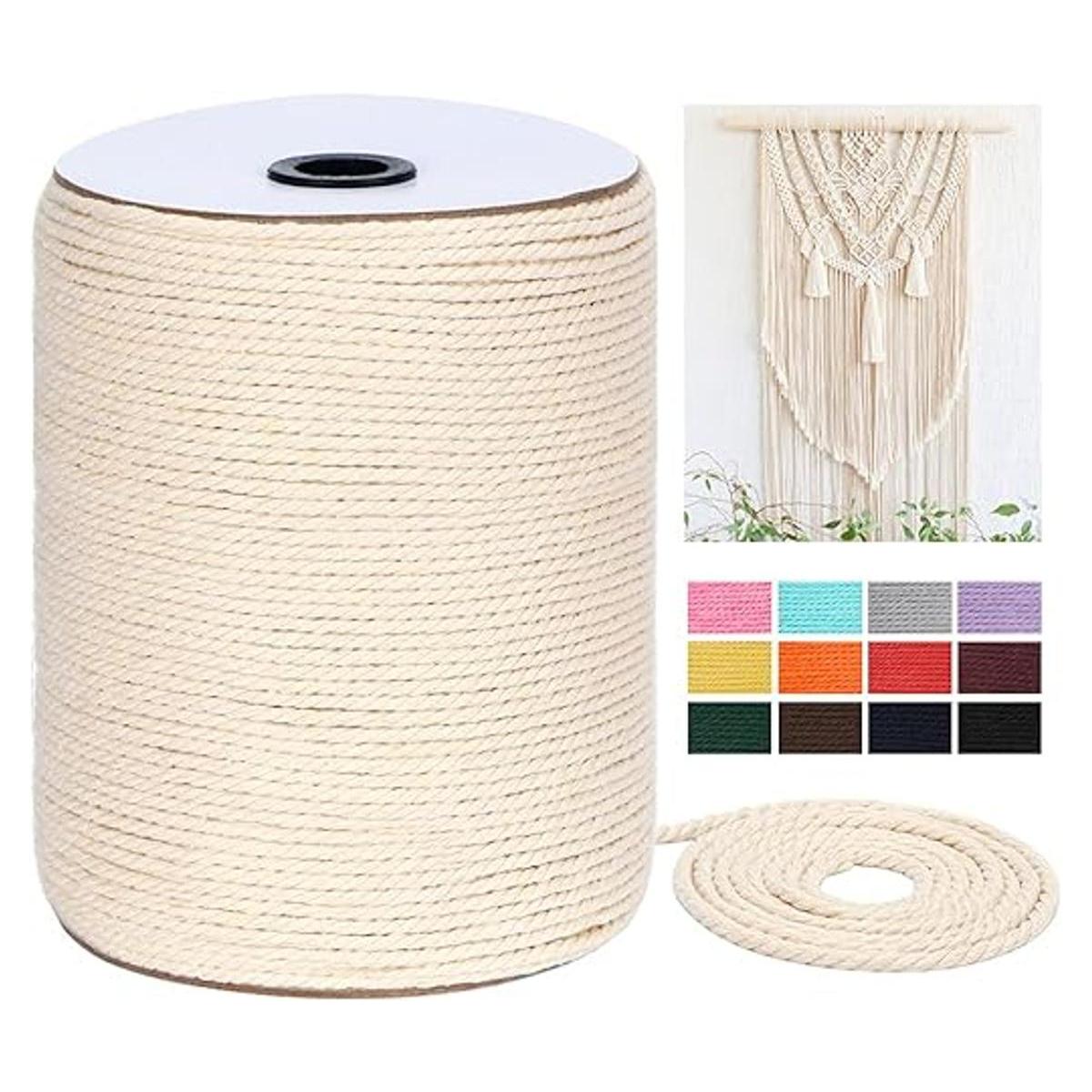 Cuerda de macramé de 0.157 in x 328 yardas 984 pies