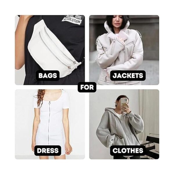 Chaqueta de aluminio de 26.0 in con cremallera blanca de_5