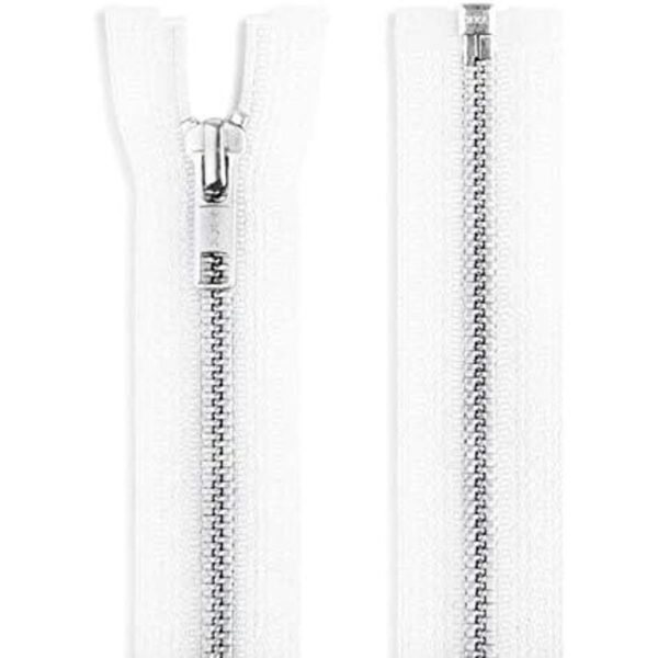 Chaqueta de aluminio de 26.0 in con cremallera blanca de_4