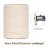 Cuerda de macramé de 0.157 in x 328 yardas 984 pies_3