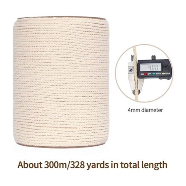 Cuerda de macramé de 0.157 in x 328 yardas 984 pies_3