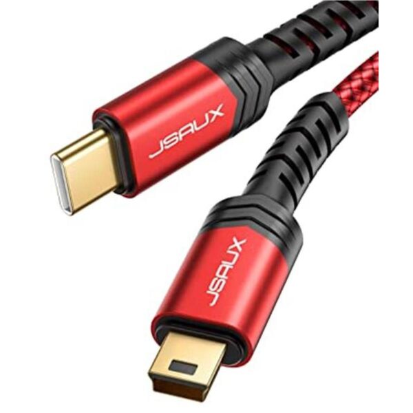 Cable Mini B a USB C de 9.8 ft JSAUX USB C a Mini USB_1