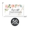Blush Greenery Boleto de la rifa del pañal 50 tarjetas_3