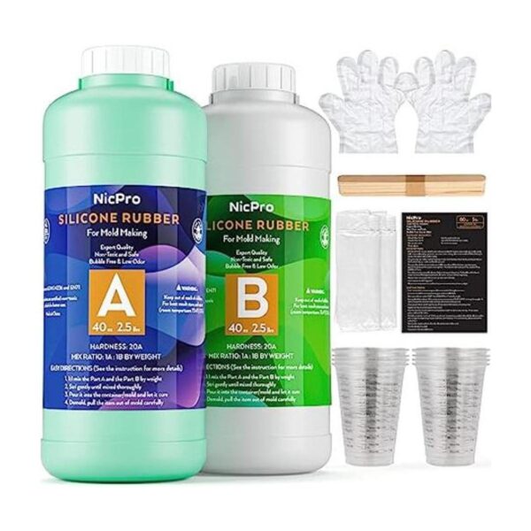 Nicpro Kit de fabricación de moldes de silicona de 20 A 5