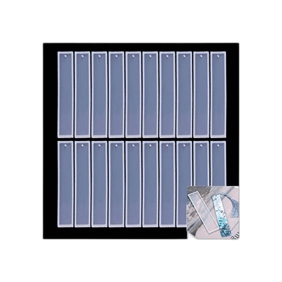 37YIMU 20 unidades de moldes rectangulares de silicona