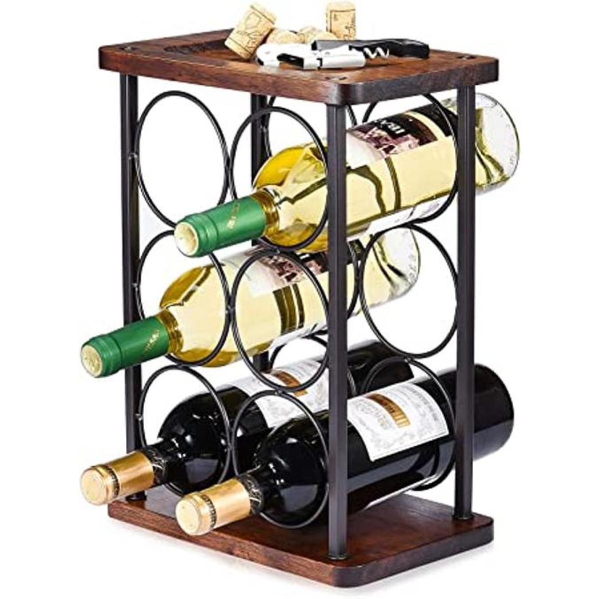 Estante de vino para encimera soporte de botella de vino