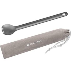 Navaris Spork de titanio de mango largo 8.5 in de largo_1