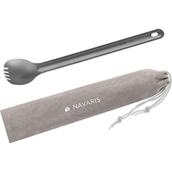 Navaris Spork de titanio de mango largo 8.5 in de largo_1