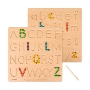 BLUE GINKGO Tablero de rastreo de letras Montessori de_1