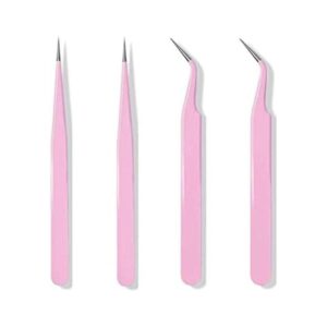 Juego de 4 pinzas de precisión herramientas de pintura de