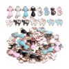36pcs esmalte gato encanto colgante lindo encantos para